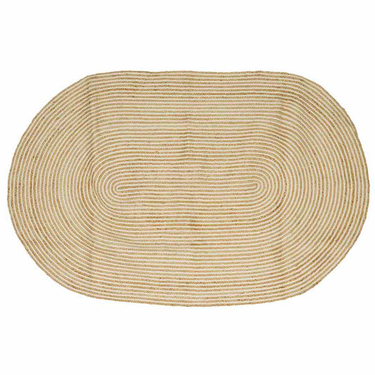 Vloerkleed Natuurlijk en Wit 152 x 245 cm Jute is nu te koop bij PeponiXL, paradijselijk wonen!
