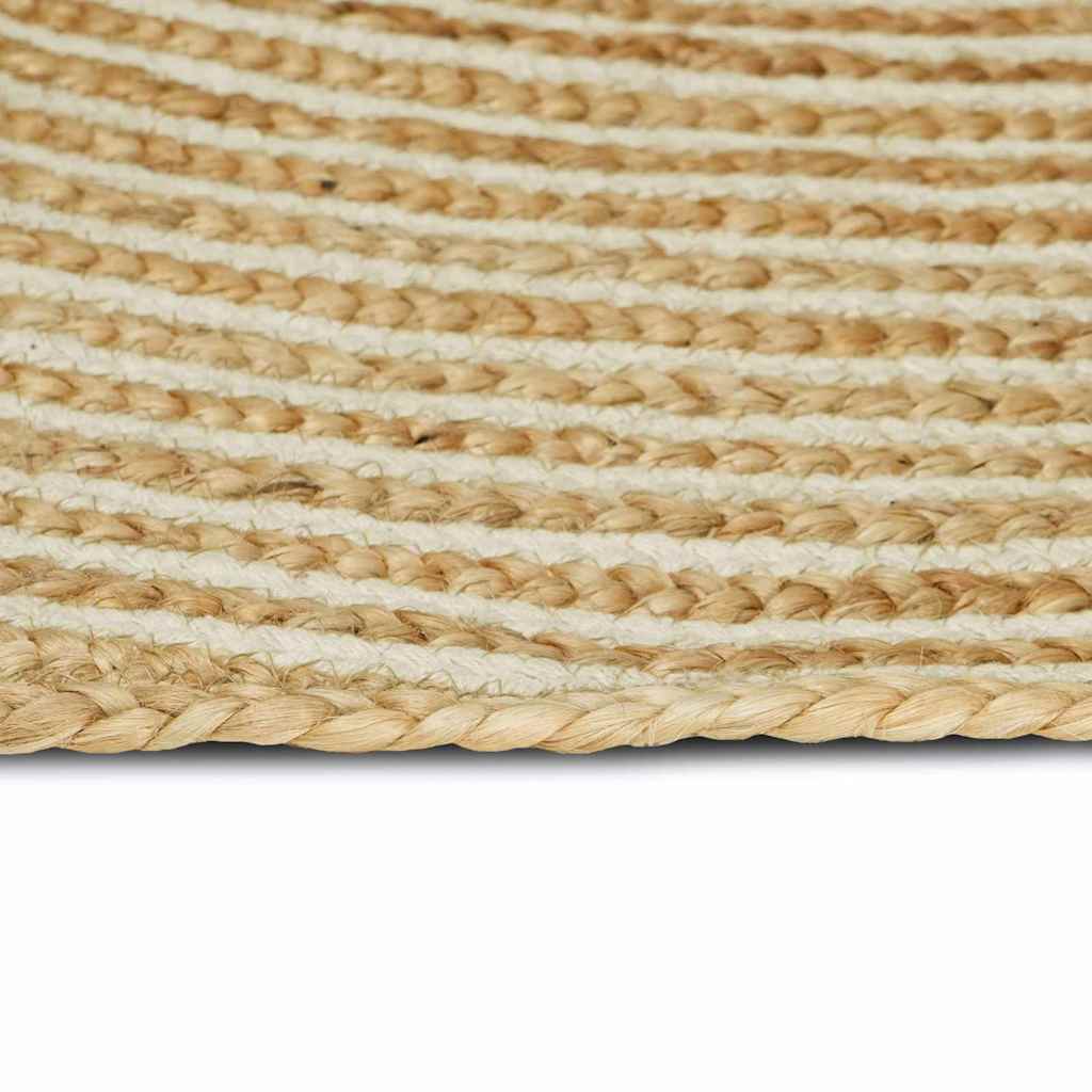 Vloerkleed Natuurlijk en Wit 205 x 305 cm Jute is nu te koop bij PeponiXL, paradijselijk wonen!