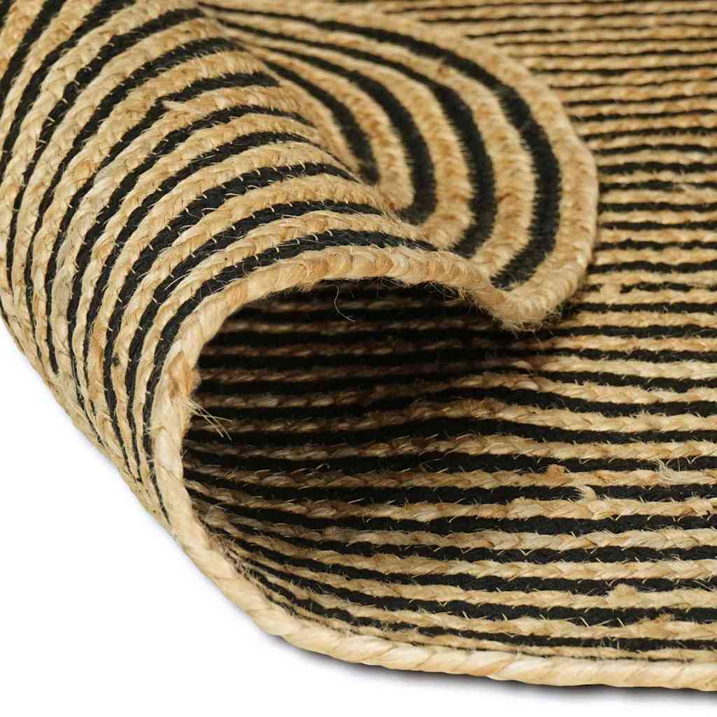 Vloerkleed Natuurlijk en Zwart 205 x 305 cm Jute is nu te koop bij PeponiXL, paradijselijk wonen!