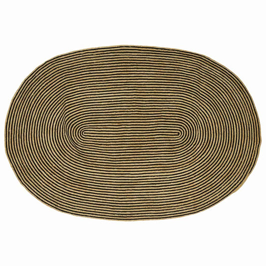 Vloerkleed Natuurlijk en Zwart 205 x 305 cm Jute is nu te koop bij PeponiXL, paradijselijk wonen!