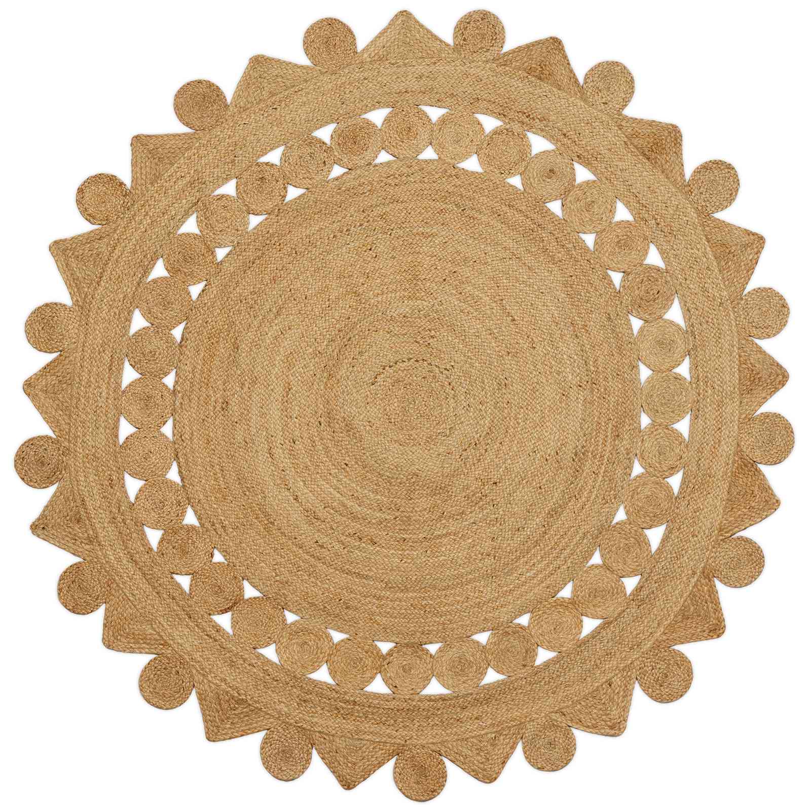 Tapijt Bruin Ø 210 cm Jute is nu te koop bij PeponiXL, paradijselijk wonen!