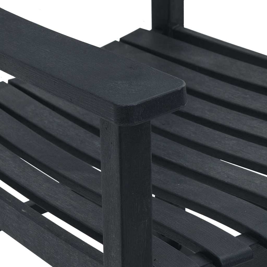 Schommelstoel Zwart 84 x 65 x 114 cm Kunststof is nu te koop bij PeponiXL, paradijselijk wonen!