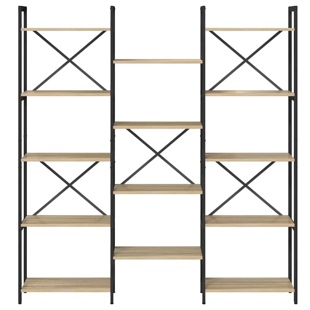 Boekenkast Sonoma Eiken 156 x 25 x 167 cm Bewerkt hout is nu te koop bij PeponiXL, paradijselijk wonen!