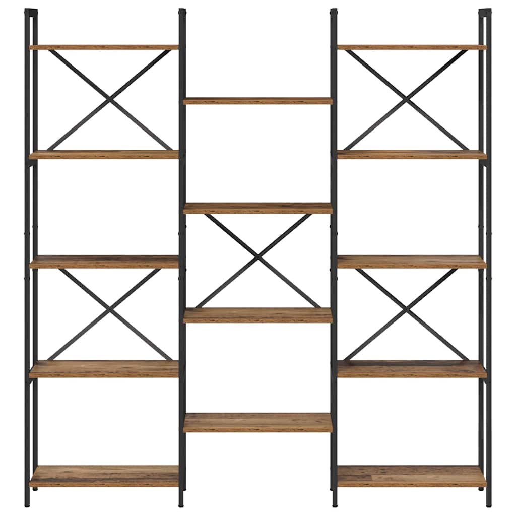 Boekenkast Oud hout 156 x 25 x 167 cm Bewerkt hout is nu te koop bij PeponiXL, paradijselijk wonen!