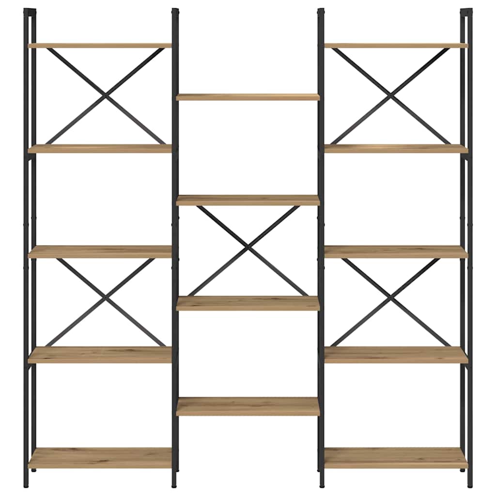 Boekenkast Artisan Eiken 156 x 25 x 167 cm Bewerkt hout is nu te koop bij PeponiXL, paradijselijk wonen!