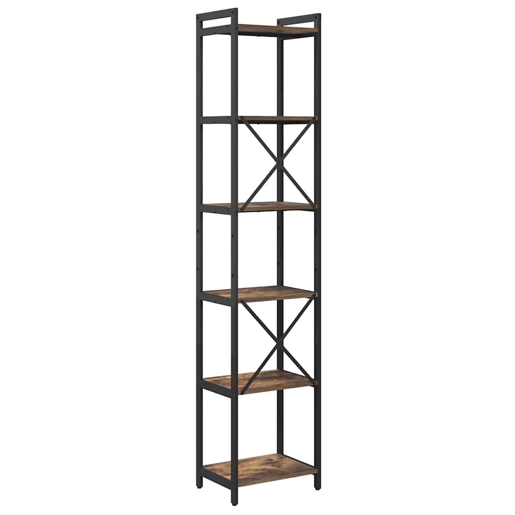 Boekenkast Gerookt eiken 40 x 30 x 189,5 cm Bewerkt hout is nu te koop bij PeponiXL, paradijselijk wonen!