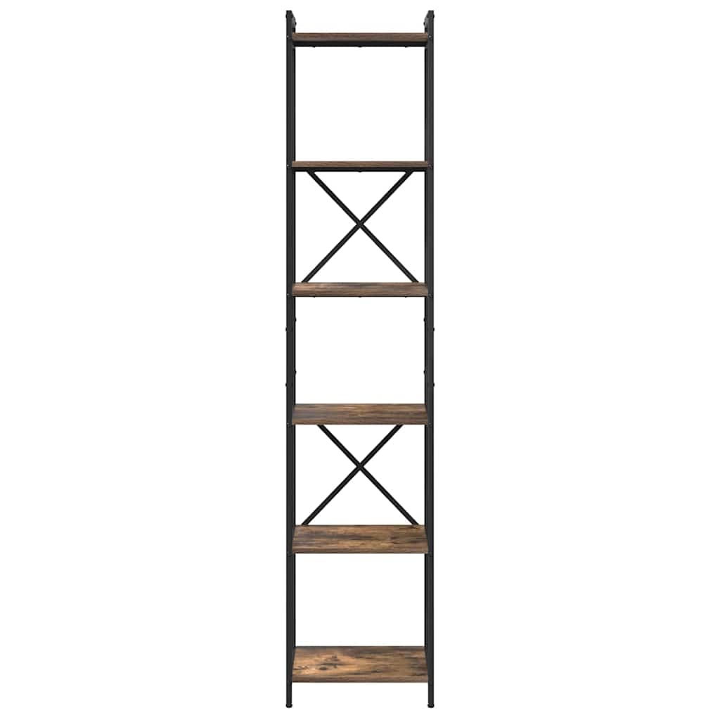 Boekenkast Gerookt eiken 40 x 30 x 189,5 cm Bewerkt hout is nu te koop bij PeponiXL, paradijselijk wonen!