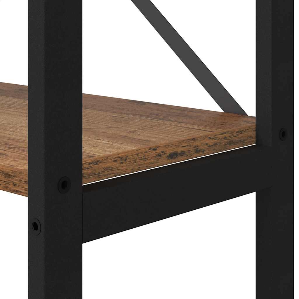 Boekenkast Oud hout 40 x 30 x 189,5 cm Bewerkt hout is nu te koop bij PeponiXL, paradijselijk wonen!