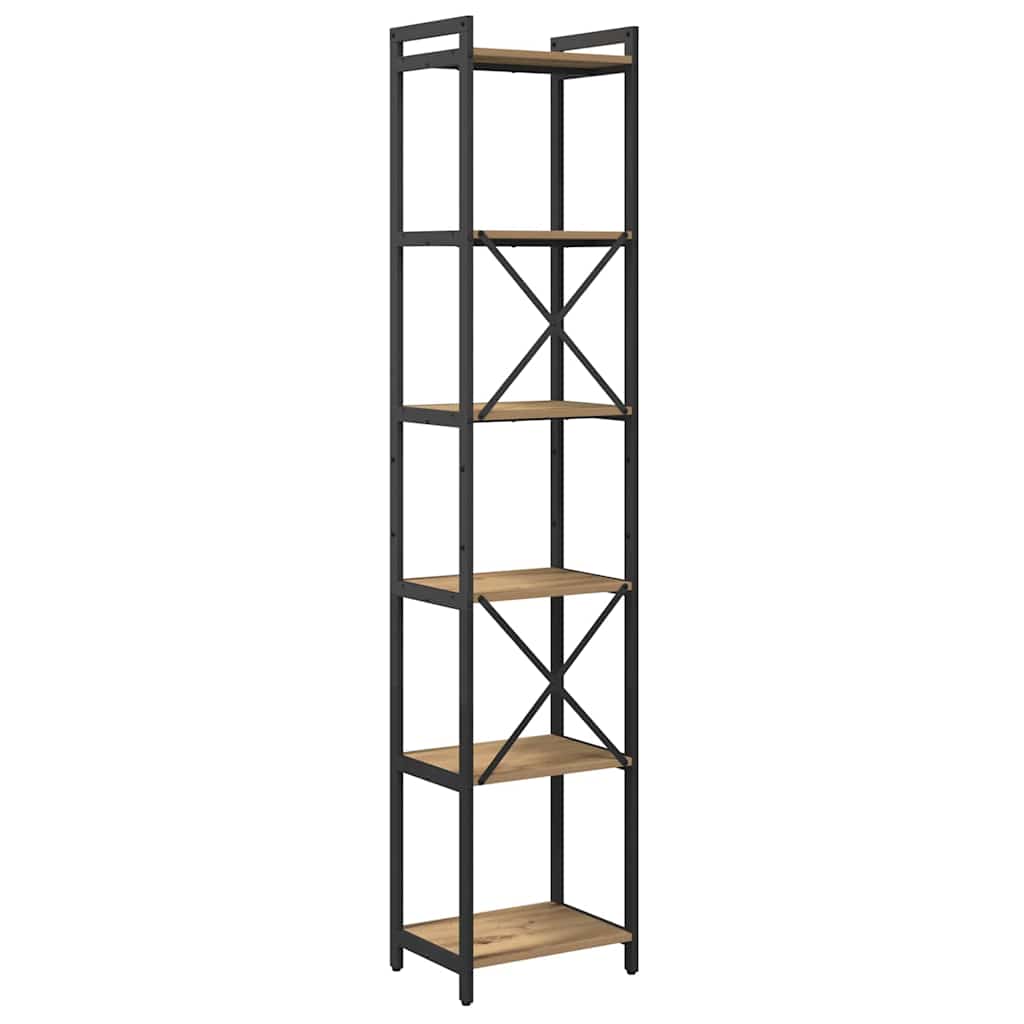 Boekenkast Artisan Eiken 40 x 30 x 189,5 cm Bewerkt hout is nu te koop bij PeponiXL, paradijselijk wonen!