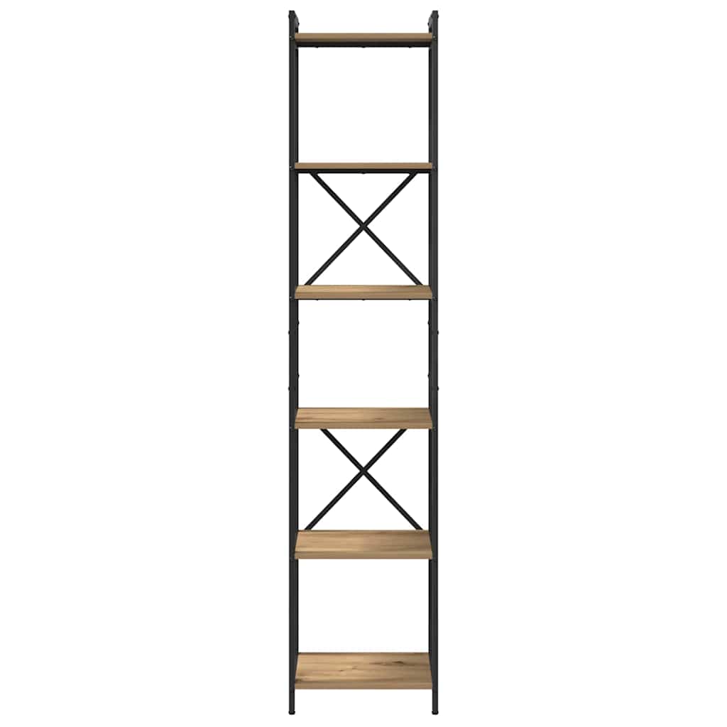 Boekenkast Artisan Eiken 40 x 30 x 189,5 cm Bewerkt hout is nu te koop bij PeponiXL, paradijselijk wonen!