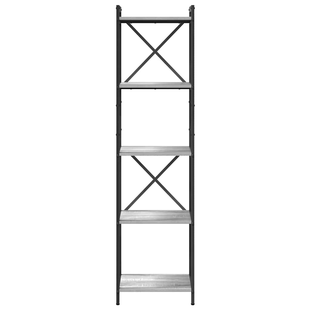 Boekenkast Grijs sonoma 40 x 30 x 155 cm Bewerkt hout is nu te koop bij PeponiXL, paradijselijk wonen!