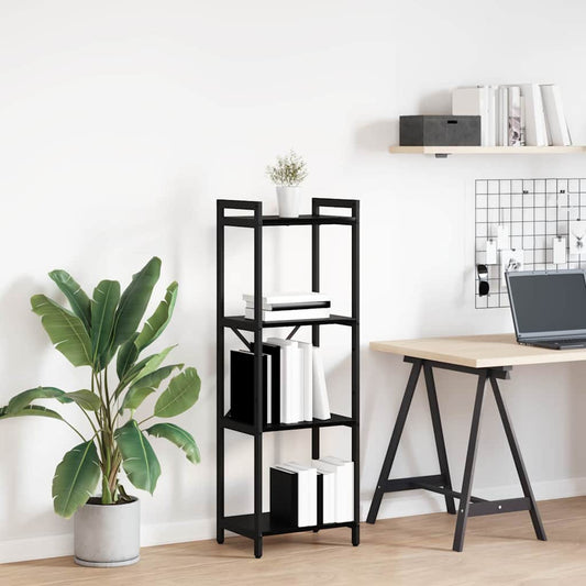 Boekenkast Zwart Eiken 40 x 30 x 85 cm Bewerkt hout is nu te koop bij PeponiXL, paradijselijk wonen!