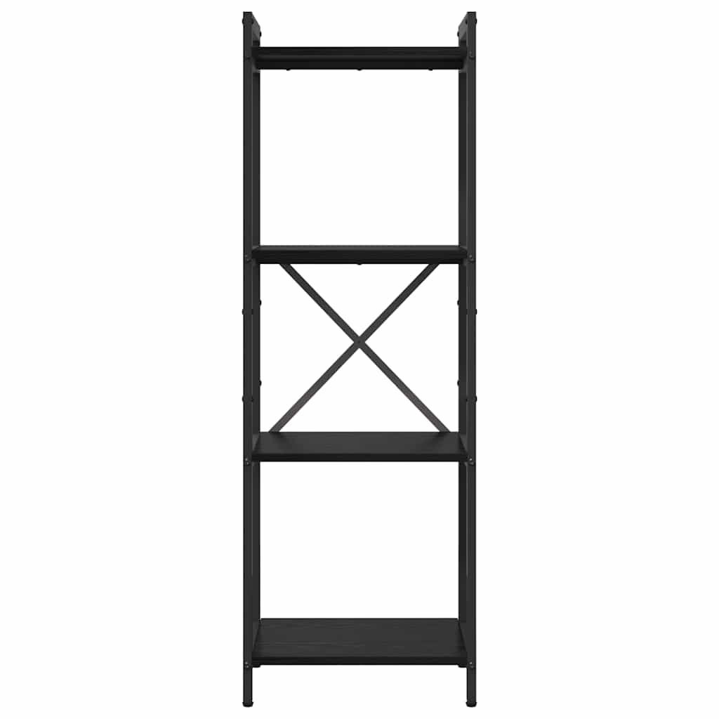 Boekenkast Zwart Eiken 40 x 30 x 85 cm Bewerkt hout is nu te koop bij PeponiXL, paradijselijk wonen!