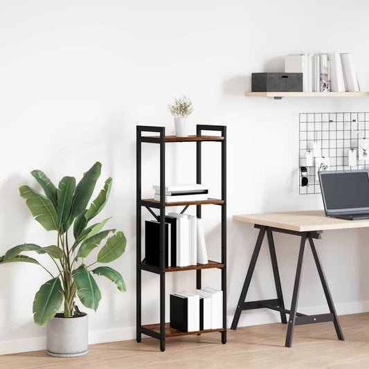 Boekenkast Gerookt eiken 40 x 30 x 85 cm Bewerkt hout is nu te koop bij PeponiXL, paradijselijk wonen!