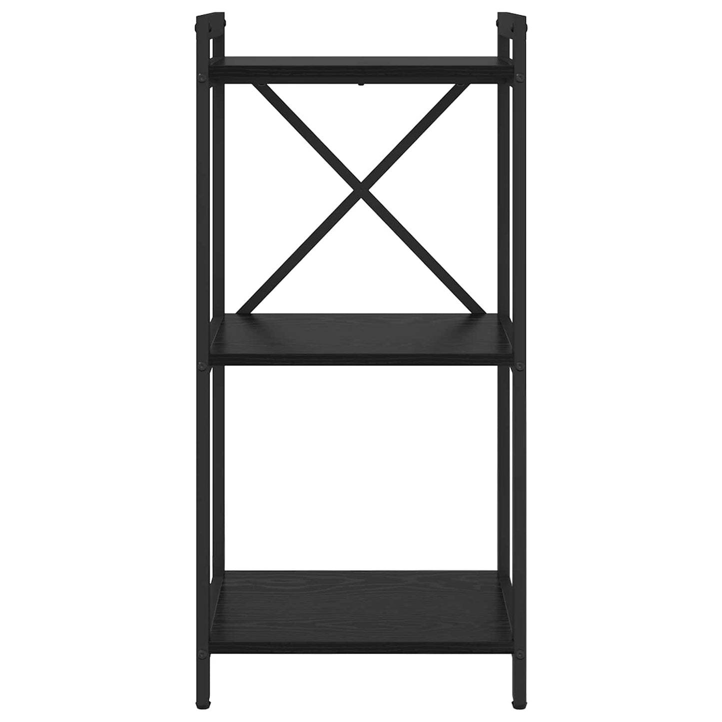 Boekenkast Zwart Eiken 40 x 30 x 85 cm Bewerkt hout is nu te koop bij PeponiXL, paradijselijk wonen!