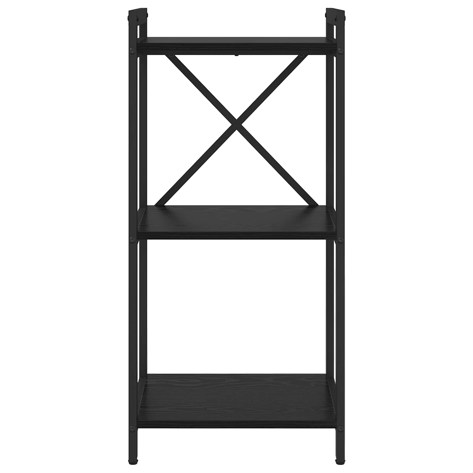 Boekenkast Zwart Eiken 40 x 30 x 85 cm Bewerkt hout is nu te koop bij PeponiXL, paradijselijk wonen!