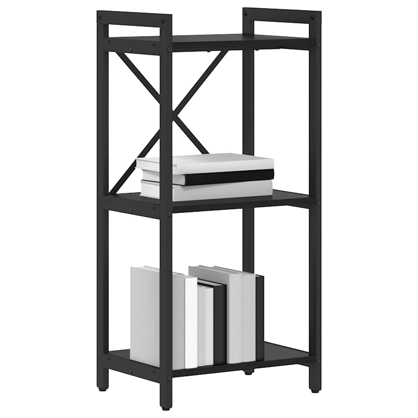 Boekenkast Zwart Eiken 40 x 30 x 85 cm Bewerkt hout is nu te koop bij PeponiXL, paradijselijk wonen!