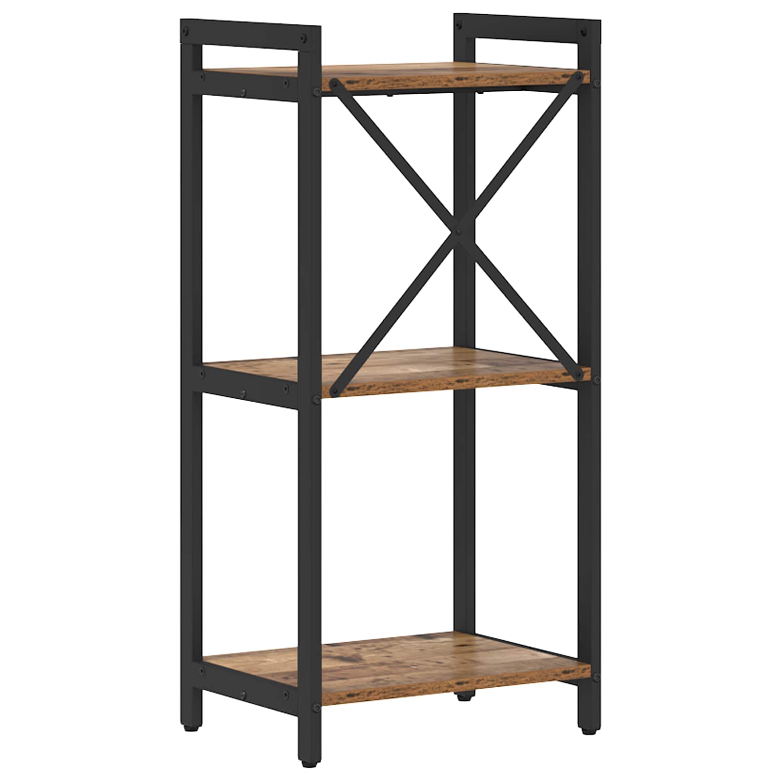 Boekenkast Oud hout 40 x 30 x 85 cm Bewerkt hout is nu te koop bij PeponiXL, paradijselijk wonen!