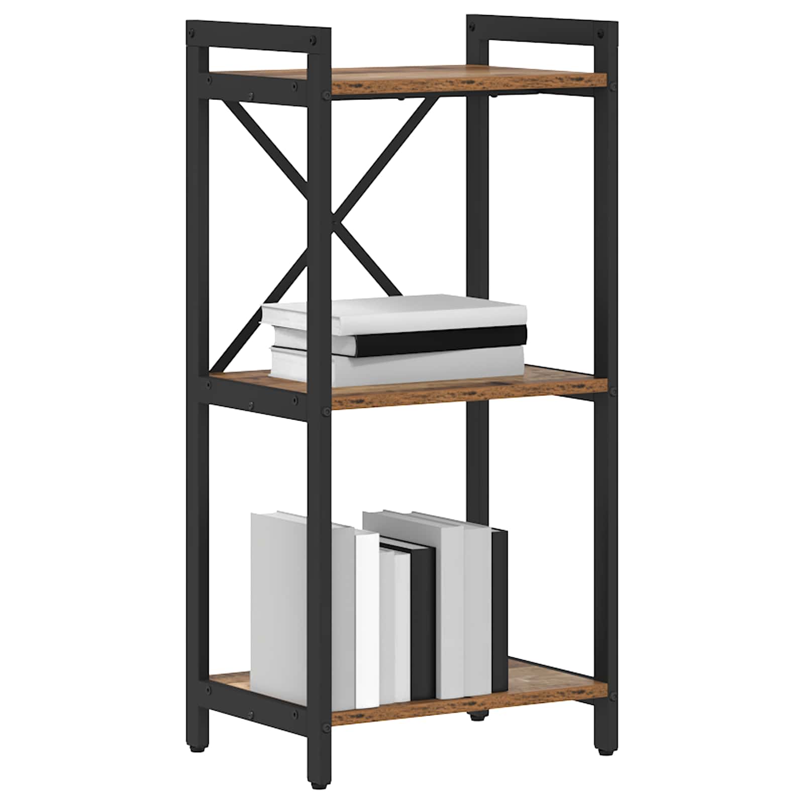 Boekenkast Oud hout 40 x 30 x 85 cm Bewerkt hout is nu te koop bij PeponiXL, paradijselijk wonen!