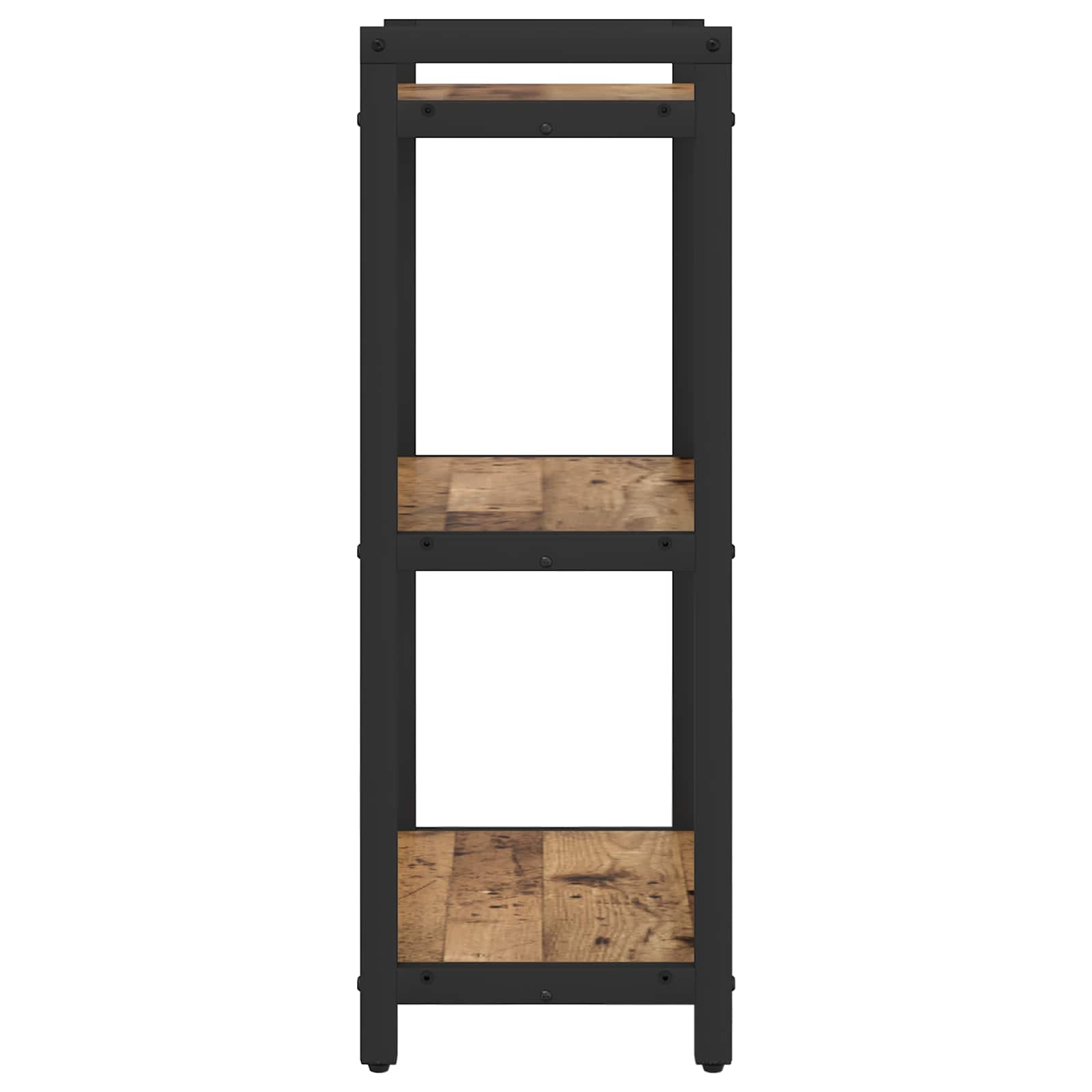 Boekenkast Oud hout 40 x 30 x 85 cm Bewerkt hout is nu te koop bij PeponiXL, paradijselijk wonen!