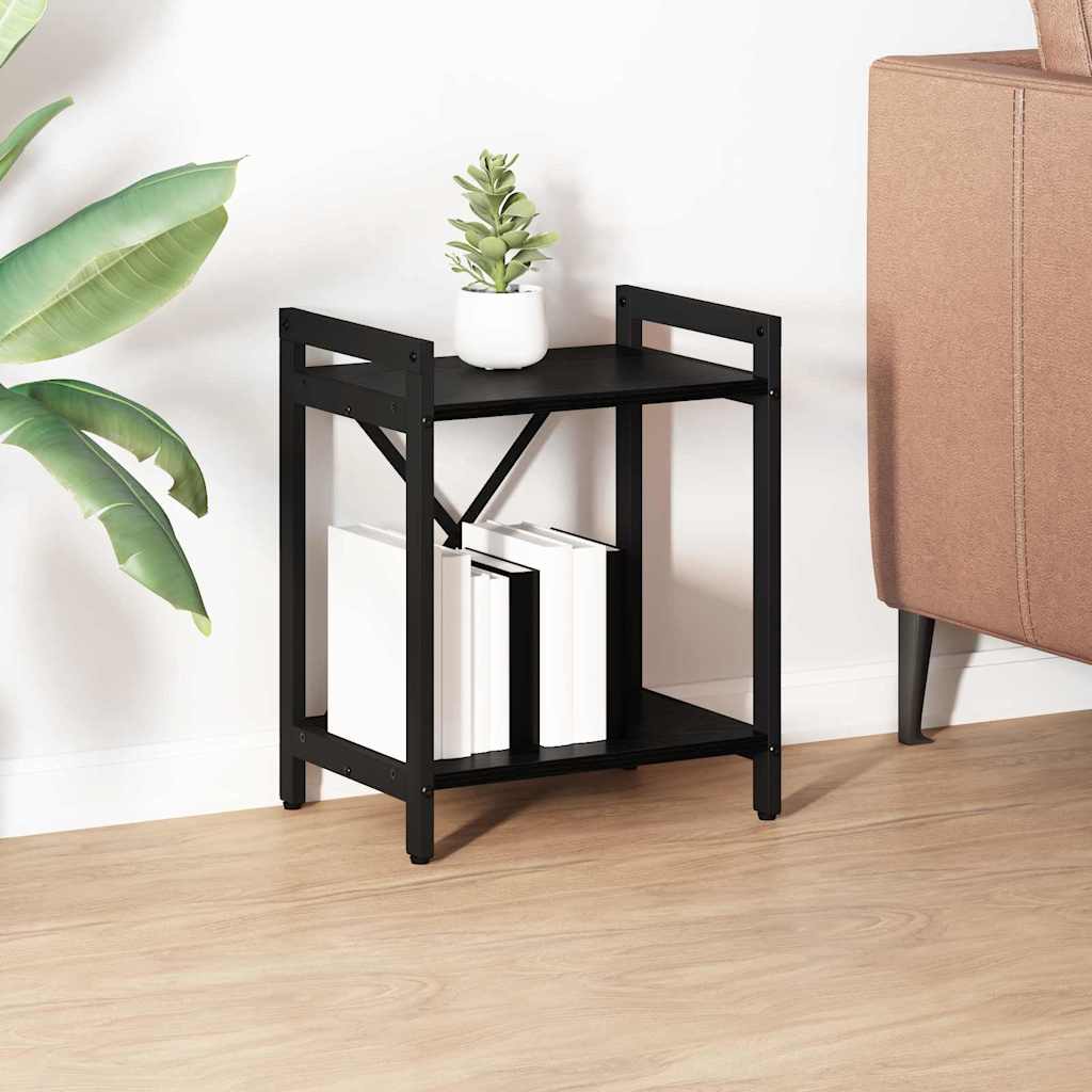 Boekenkast Zwart Eiken 40 x 30 x 50 cm Bewerkt hout is nu te koop bij PeponiXL, paradijselijk wonen!