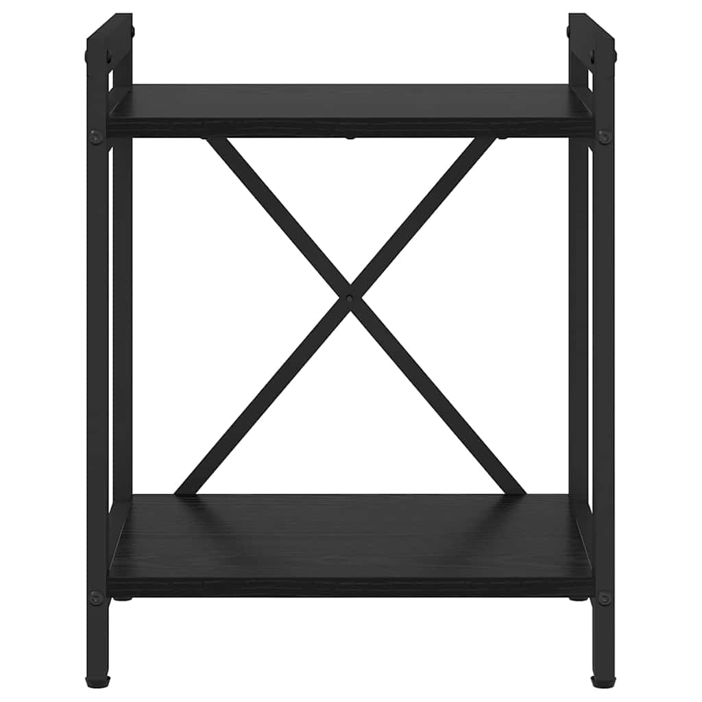 Boekenkast Zwart Eiken 40 x 30 x 50 cm Bewerkt hout is nu te koop bij PeponiXL, paradijselijk wonen!