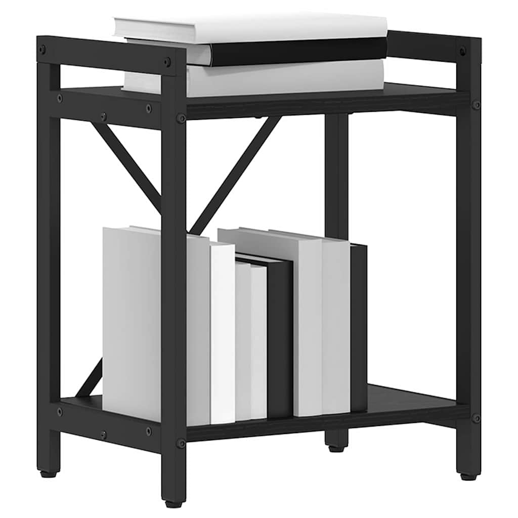 Boekenkast Zwart Eiken 40 x 30 x 50 cm Bewerkt hout is nu te koop bij PeponiXL, paradijselijk wonen!