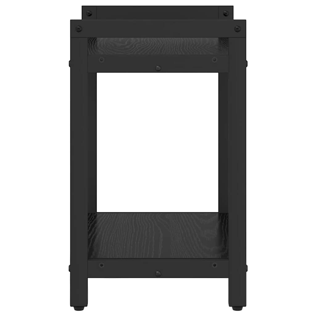 Boekenkast Zwart Eiken 40 x 30 x 50 cm Bewerkt hout is nu te koop bij PeponiXL, paradijselijk wonen!