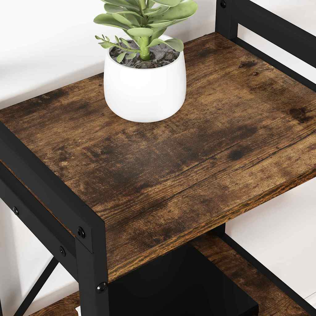 Boekenkast Gerookt eiken 40 x 30 x 50 cm Bewerkt hout is nu te koop bij PeponiXL, paradijselijk wonen!