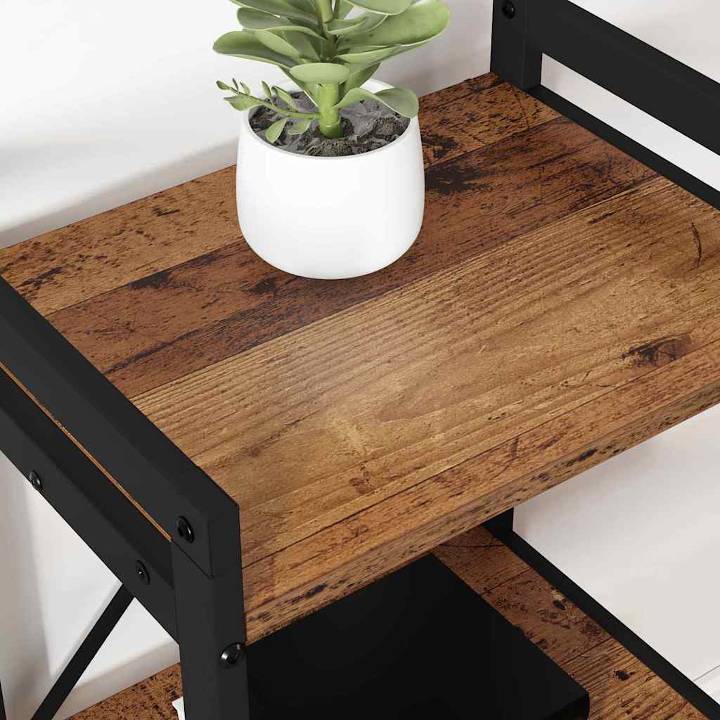 Boekenkast Oud hout 40 x 30 x 50 cm Bewerkt hout is nu te koop bij PeponiXL, paradijselijk wonen!