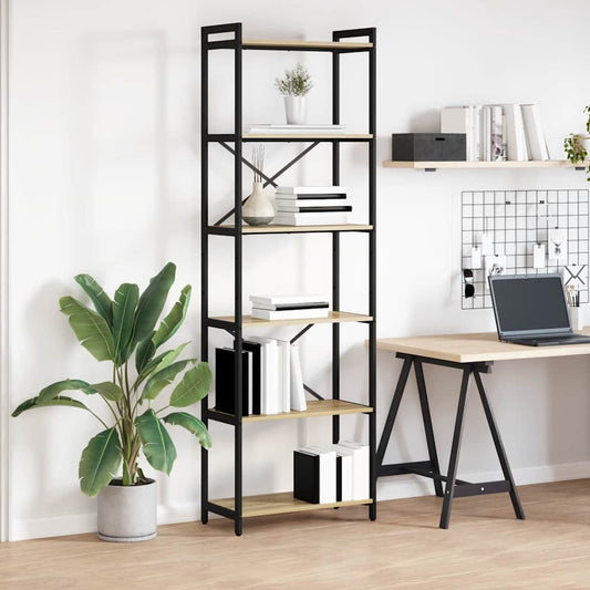 Boekenkast Sonoma Eiken 60 x 30 x 189,5 cm Bewerkt hout is nu te koop bij PeponiXL, paradijselijk wonen!