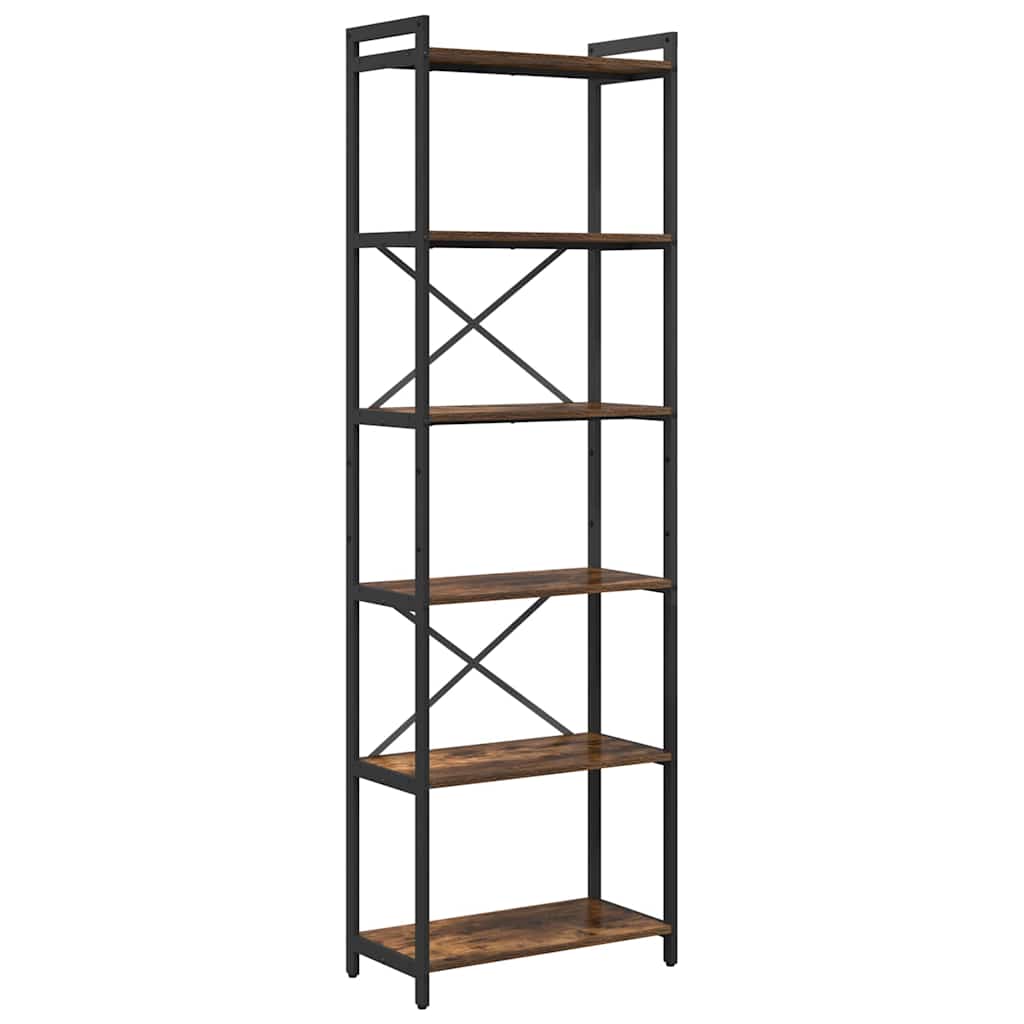 Boekenkast Gerookt eiken 60 x 30 x 189,5 cm Bewerkt hout is nu te koop bij PeponiXL, paradijselijk wonen!