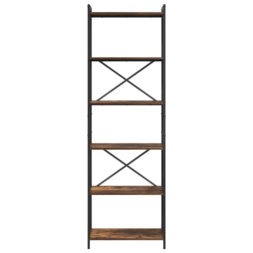 Boekenkast Gerookt eiken 60 x 30 x 189,5 cm Bewerkt hout is nu te koop bij PeponiXL, paradijselijk wonen!