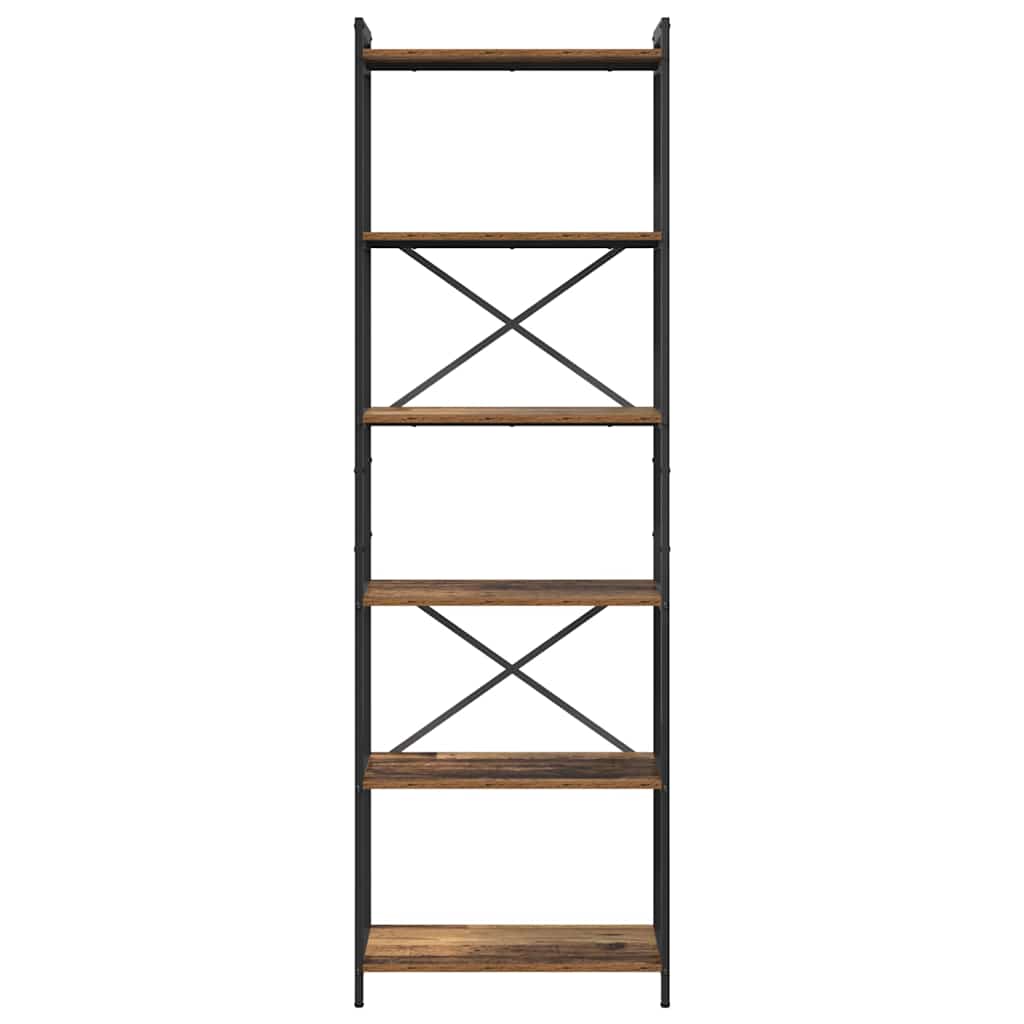 Boekenkast Oud hout 60 x 30 x 189,5 cm Bewerkt hout is nu te koop bij PeponiXL, paradijselijk wonen!