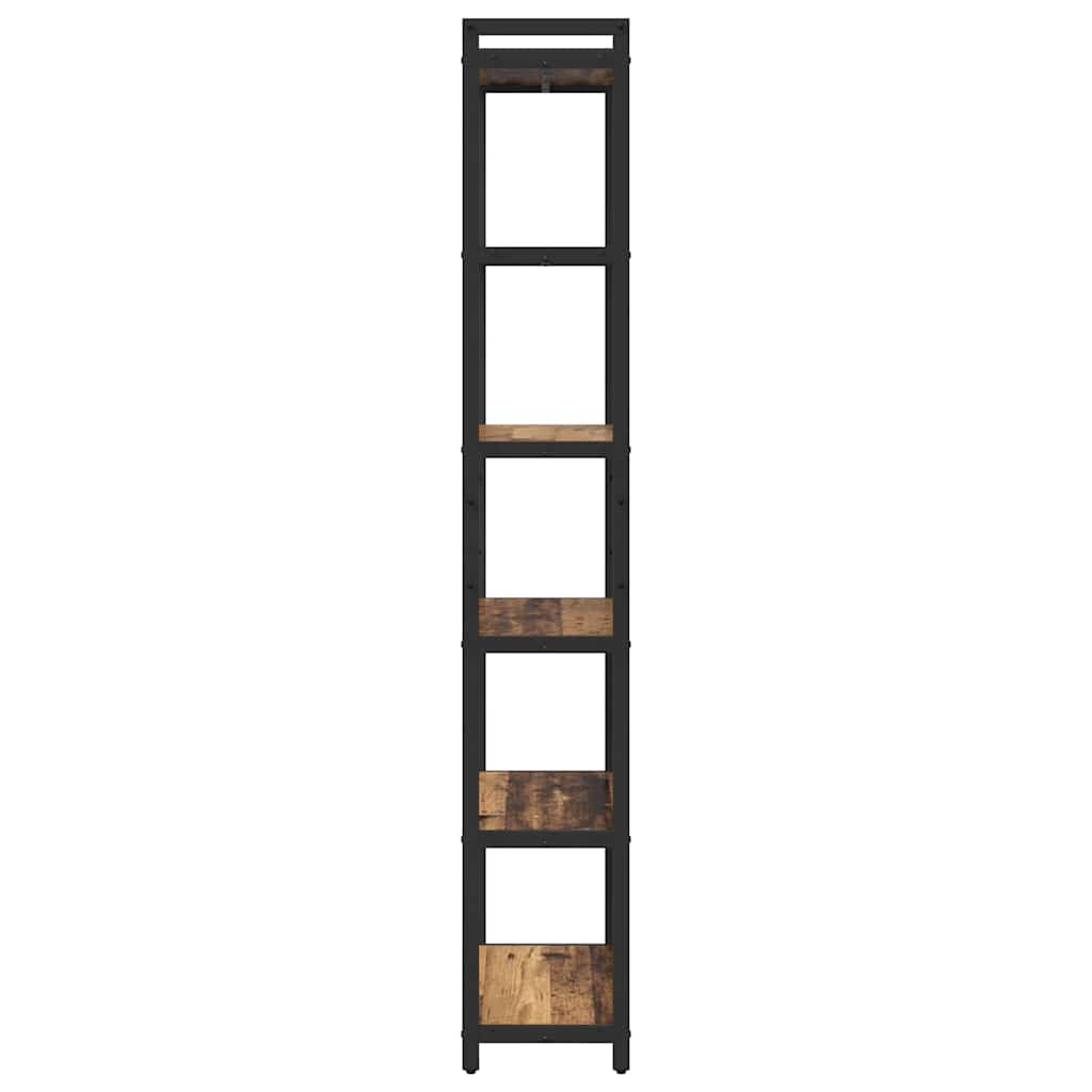 Boekenkast Oud hout 60 x 30 x 189,5 cm Bewerkt hout is nu te koop bij PeponiXL, paradijselijk wonen!