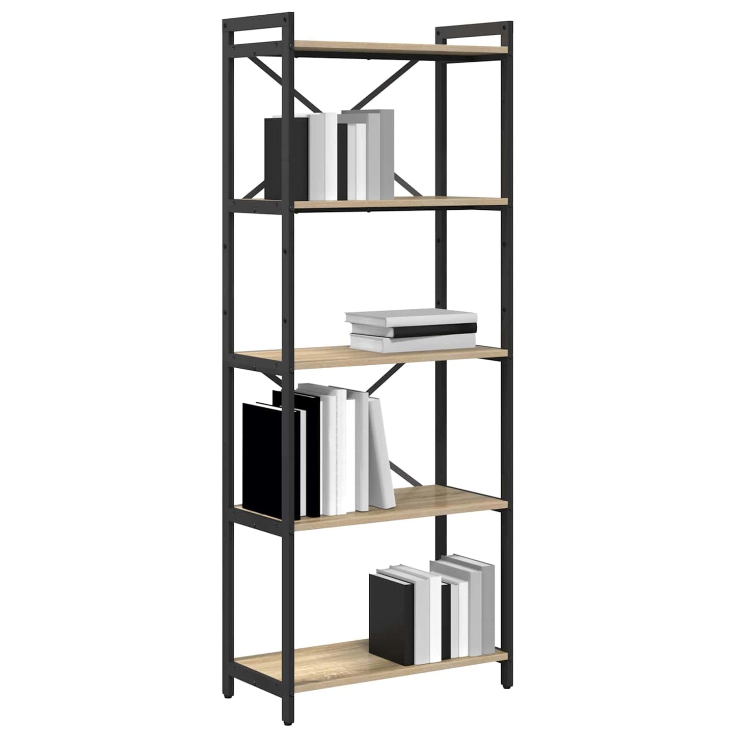 Boekenkast Sonoma Eiken 60 x 30 x 155 cm Bewerkt hout is nu te koop bij PeponiXL, paradijselijk wonen!