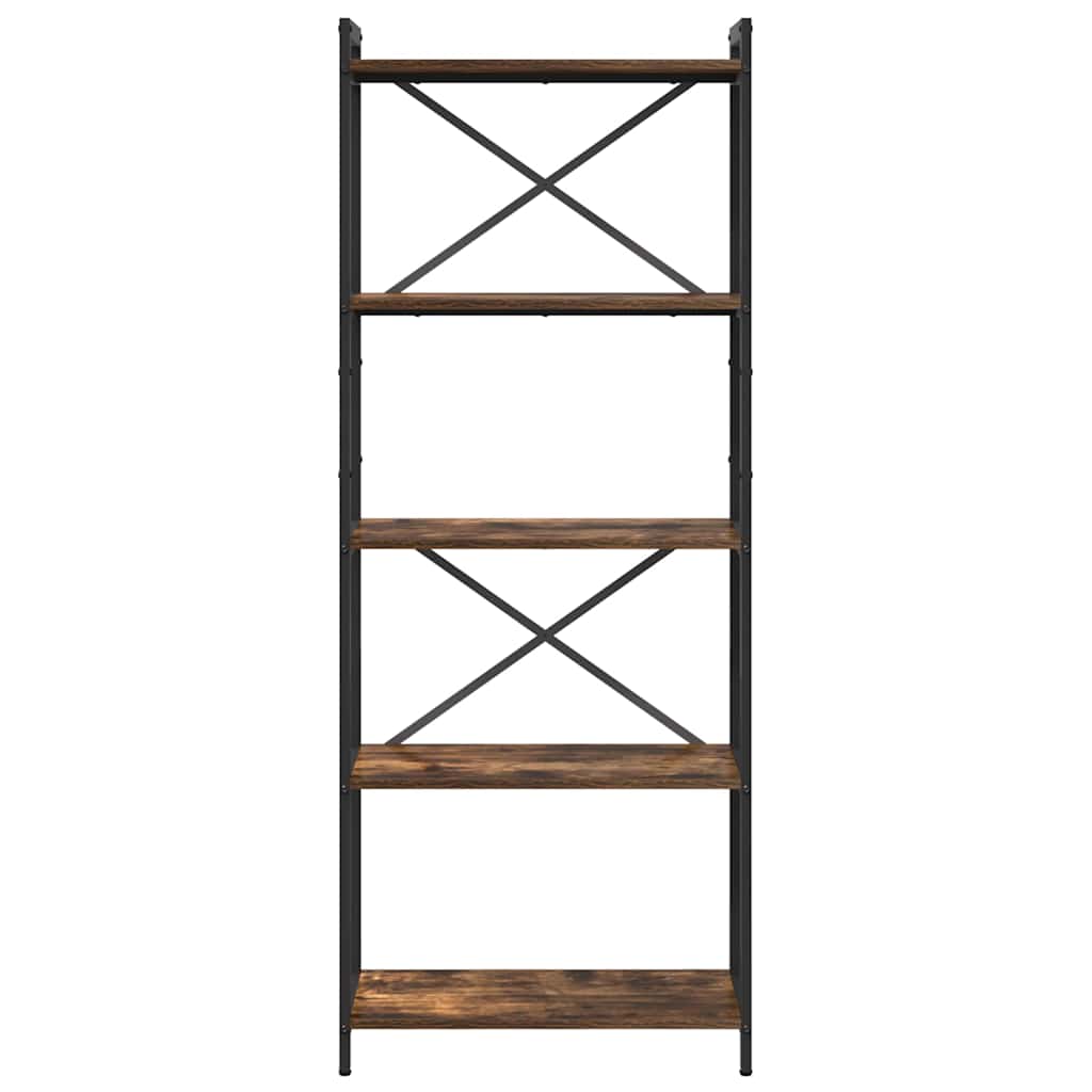 Boekenkast Gerookt eiken 60 x 30 x 155 cm Bewerkt hout is nu te koop bij PeponiXL, paradijselijk wonen!