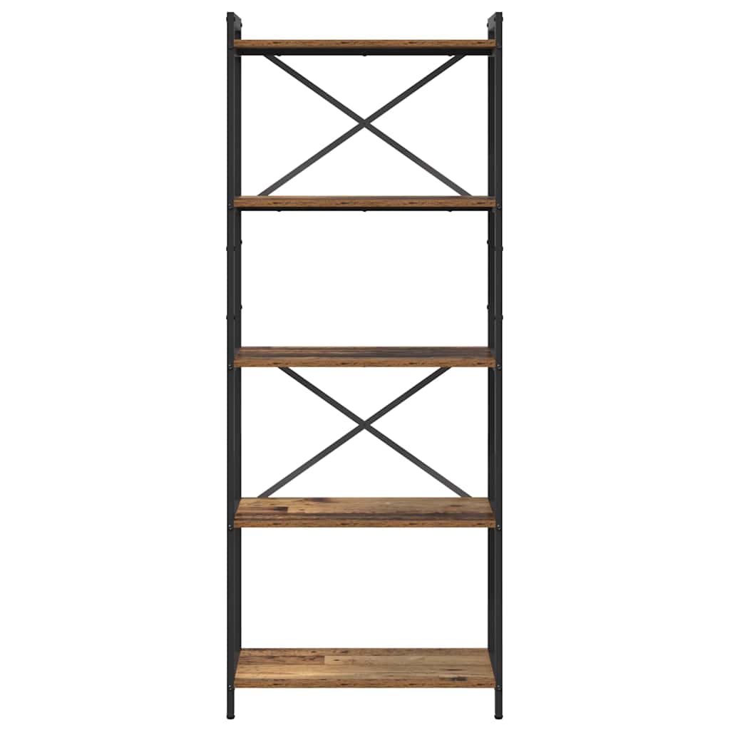 Boekenkast Oud hout 60 x 30 x 155 cm Bewerkt hout is nu te koop bij PeponiXL, paradijselijk wonen!