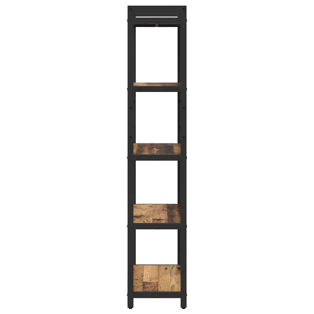 Boekenkast Oud hout 60 x 30 x 155 cm Bewerkt hout is nu te koop bij PeponiXL, paradijselijk wonen!