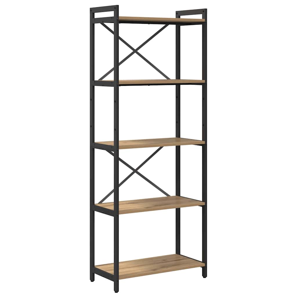 Boekenkast Artisan Eiken 60 x 30 x 155 cm Bewerkt hout is nu te koop bij PeponiXL, paradijselijk wonen!