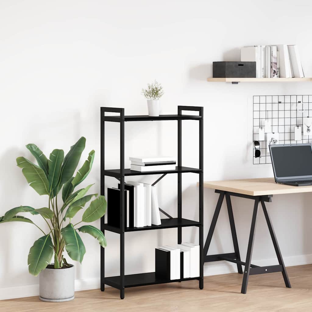 Boekenkast Zwart Eiken 40 x 30 x 85 cm Bewerkt hout is nu te koop bij PeponiXL, paradijselijk wonen!