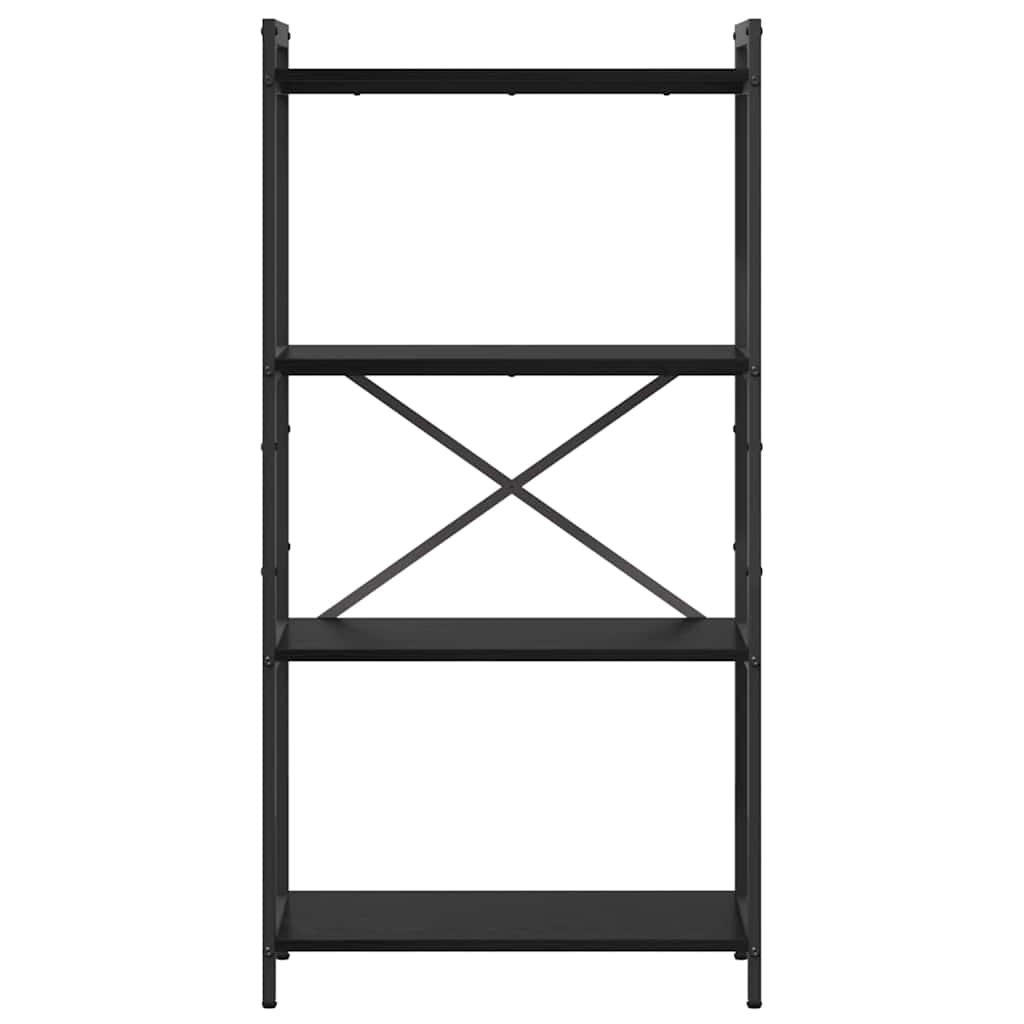 Boekenkast Zwart Eiken 40 x 30 x 85 cm Bewerkt hout is nu te koop bij PeponiXL, paradijselijk wonen!