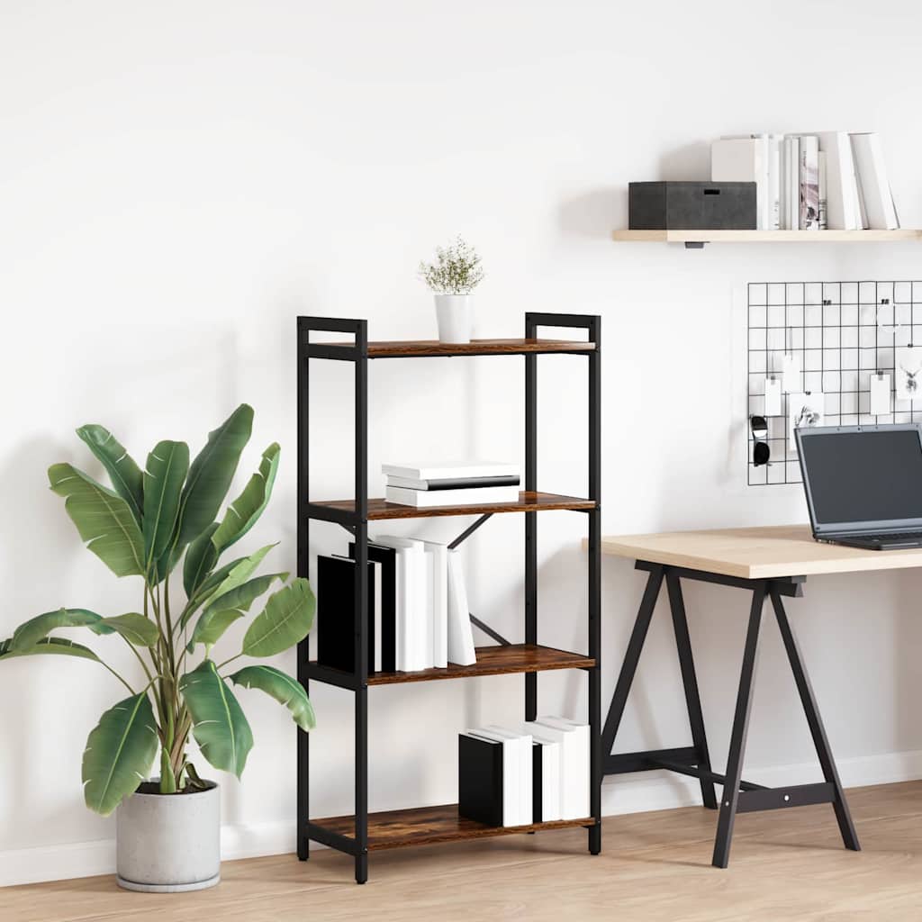 Boekenkast Gerookt eiken 40 x 30 x 85 cm Bewerkt hout is nu te koop bij PeponiXL, paradijselijk wonen!