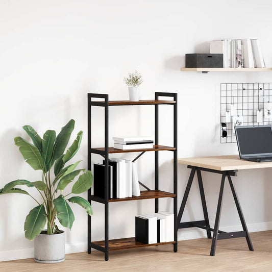 Boekenkast Gerookt eiken 40 x 30 x 85 cm Bewerkt hout is nu te koop bij PeponiXL, paradijselijk wonen!