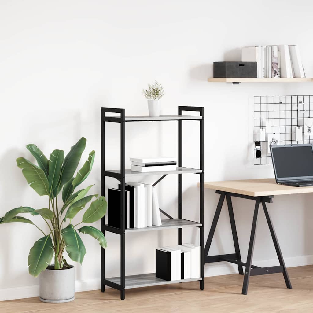 Boekenkast Grijs sonoma 40 x 30 x 85 cm Bewerkt hout is nu te koop bij PeponiXL, paradijselijk wonen!