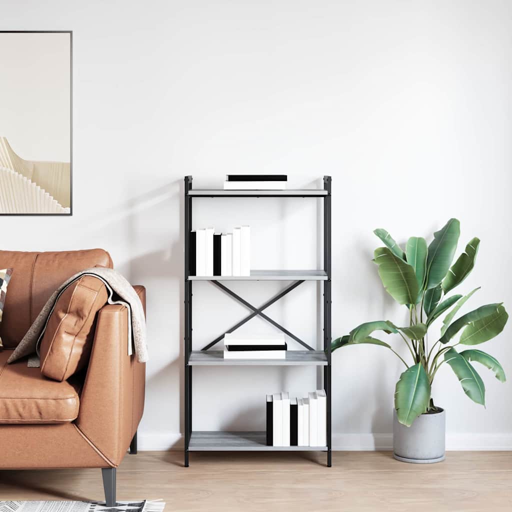 Boekenkast Grijs sonoma 40 x 30 x 85 cm Bewerkt hout is nu te koop bij PeponiXL, paradijselijk wonen!