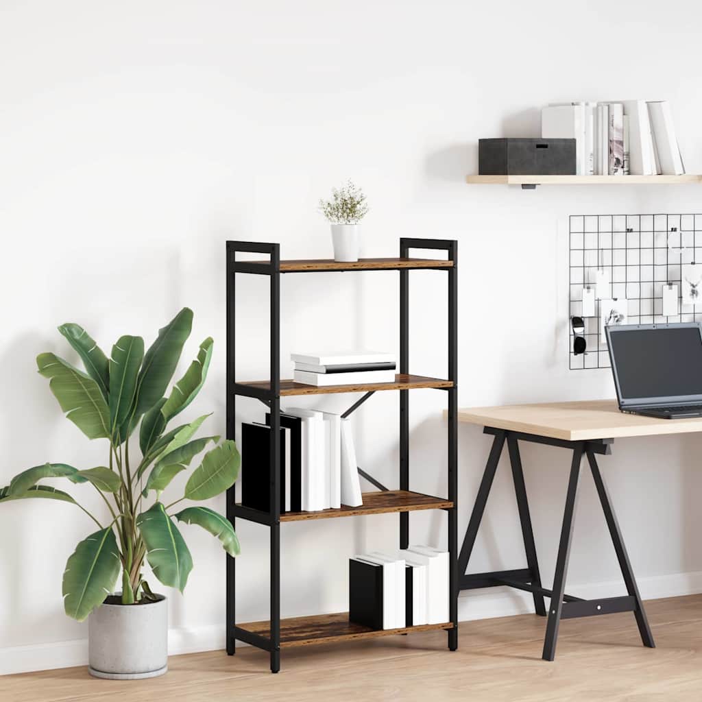 Boekenkast Oud hout 40 x 30 x 85 cm Bewerkt hout is nu te koop bij PeponiXL, paradijselijk wonen!