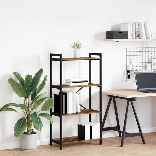 Boekenkast Oud hout 40 x 30 x 85 cm Bewerkt hout is nu te koop bij PeponiXL, paradijselijk wonen!