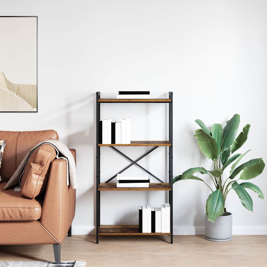 Boekenkast Oud hout 40 x 30 x 85 cm Bewerkt hout is nu te koop bij PeponiXL, paradijselijk wonen!