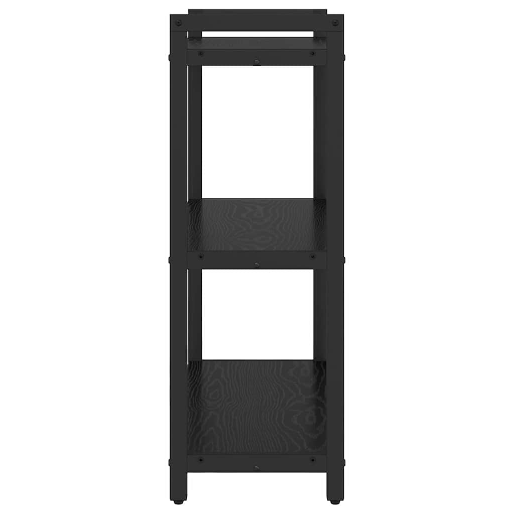 Boekenkast Zwart Eiken 60 x 30 x 85 cm Bewerkt hout is nu te koop bij PeponiXL, paradijselijk wonen!